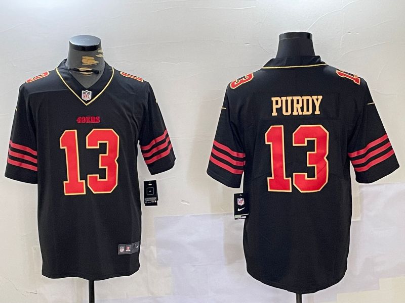 Men San Francisco 49ers #13 Purdy Black Gold 2024 Nike Vapor Limited NFL Jersey style 10273->san francisco 49ers->NFL Jersey